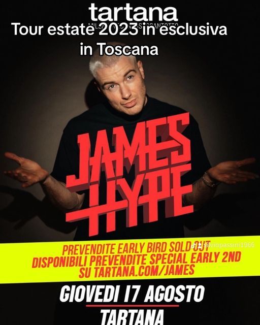 James Hype at Tartana disco in Follonica